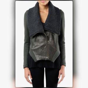 **SOLD** Helmut Lang Geo Leather Combo Jacket